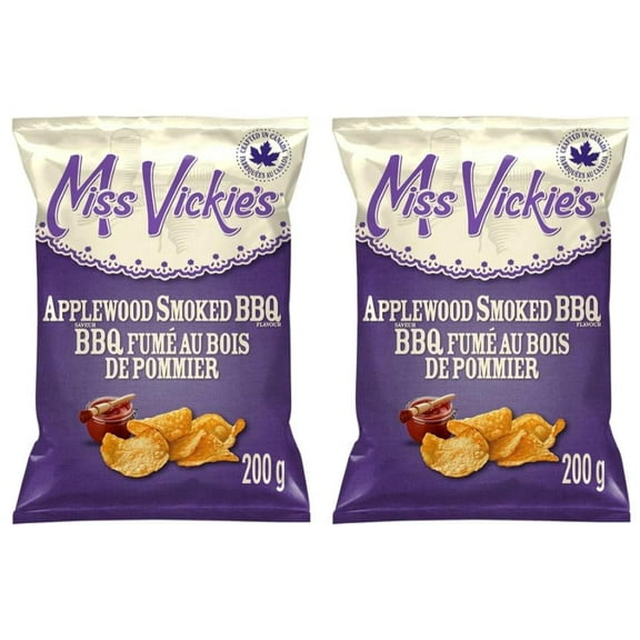 Miss Vickie's Applewood Smoked BBQ Kettle Cooked Potato Chips, 200g (2 Pack)