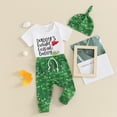 thumbnail image 2 of Newborn Baby Girl Boy Golf Outfit Daddy's Future Golfing Buddy Golf Romper +Golf Pants +Hat Set 3Pcs Summer Clothes, 2 of 7