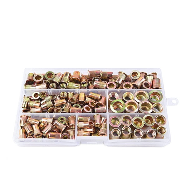 Anti Rotation Rivet Nut mmirethe 150 Pieces/Set Carbon Steel Rivet Nut Portable Replacement ...