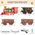 thumbnail image 6 of Christmas Train Set with Smokes,Lights & Sound Train Set for Under Christmas Tree Stream Locomotive Electric Train Sets for Kids Carriages & Tracks for Trains for Toddlers 3-5,Christmas Tree Train, 6 of 6