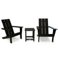 thumbnail image 6 of LuXeo Arcadia Black HDPE Outdoor Adirondack Chair and Table Set (3-Piece), 6 of 16