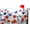 4th of July Floral, variant on Spring Summer Mailbox Covers Magnetic Standard Size 25.5 x 21 Inch Abstract Colorful Floral Mailbox Wraps Post Letter Box Cover for Garden Yard Decor