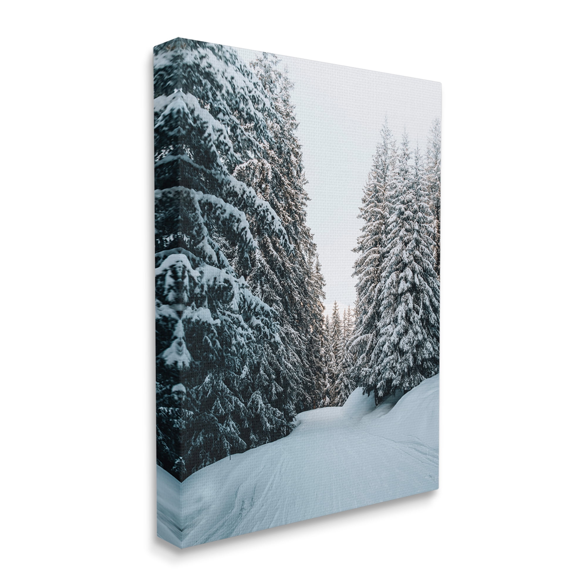 Stupell Industries Snowy Ski Slopes Landscape Photography Gallery Wrapped Canvas Art Print Wall Art, 16 x 20