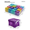 thumbnail image 3 of Mini cajas organizadoras multiusos de plástico | Set de 16 piezas apilables  multicolor., 3 of 5