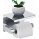 thumbnail image 1 of Toilet Paper Holder, Non-porous Roll Holder, SUS 304 Stainless Steel, Bathroom Self Adhesive Wall Mounting Adhesive (Silver), 1 of 4