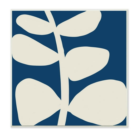 Stupell Industries Close Up Leaf Silhouette Bold Abstract Plant Botanicals Graphic Art Unframed Art Print Wall Art, Design by Deborah Velasquez