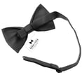 Men's Black Bow Tie PreTied Style Formal Satin Classic Bowtie for