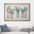 thumbnail image 2 of PixonSign Framed Canvas Print Wall Art Wood Panel Rustic Wildflowers In Vases Nature Wilderness Illustrations Modern Art Botanical Floral Farmhouse/Country Relax/Calm/Cozy - 16"x24" Natural, 2 of 5