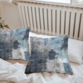 thumbnail image 6 of Blue Grey Throw Pillow Covers 24x24 Inch Set of 2, Abstract Art Oil Painting Modern Geometric Waterproof Outdoor Pillow Covers, Decorative Cushion Pillowcases for Couch, Sofa, Bed, Garden, Patio, 6 of 9