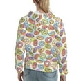thumbnail image 7 of Wukai Glazed Donuts Print Womens Hoodies Fleece Sweatshirts Long Sleeve Sweaters Pullover Fall Outfits Winter Clothes-Small, 7 of 7