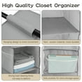 thumbnail image 3 of Hanging Closet Organizer and Shelves, 6 Tier Shelf with 2 Side Pockets, Storage Closet Hanging Shelf for Sweater and Clothes Organization, Foldable(2 Pack, Grey), 3 of 7