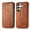 Brown, variant on Dteck for Samsung Galaxy S24 Ultra, Shockproof Business Leather Case Magnetic Flip Back Cover Credit Card Holder Slot Kickstand Wallet Case,Blue