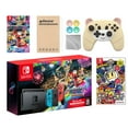 thumbnail image 1 of Nintendo Switch Mario Kart 8 Deluxe Bundle: Red/Blue Console, Mario Kart 8 & Membership, Super Bomberman R, Mytrix Wireless Pro Controller Peary Yellow Bear and Accessories, 1 of 8