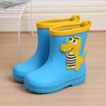 thumbnail image 1 of Botas de lluvia de goma impermeables para niños, zapatos de lluvia antideslizantes con bonito diseño de dibujos animados para niños y niñas, guardería, Rainboo para niños, 1 of 5