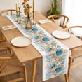 thumbnail image 6 of Beach Coastal Cotton Linen Table Runner for Dining Kitchen, Nautical Shell Starfish Coral Summer Wedding Outdoor Party Tablerunners Decoration, Dresser Scarf Coffee Tablecloth Runners 13x90 Inches, 6 of 9