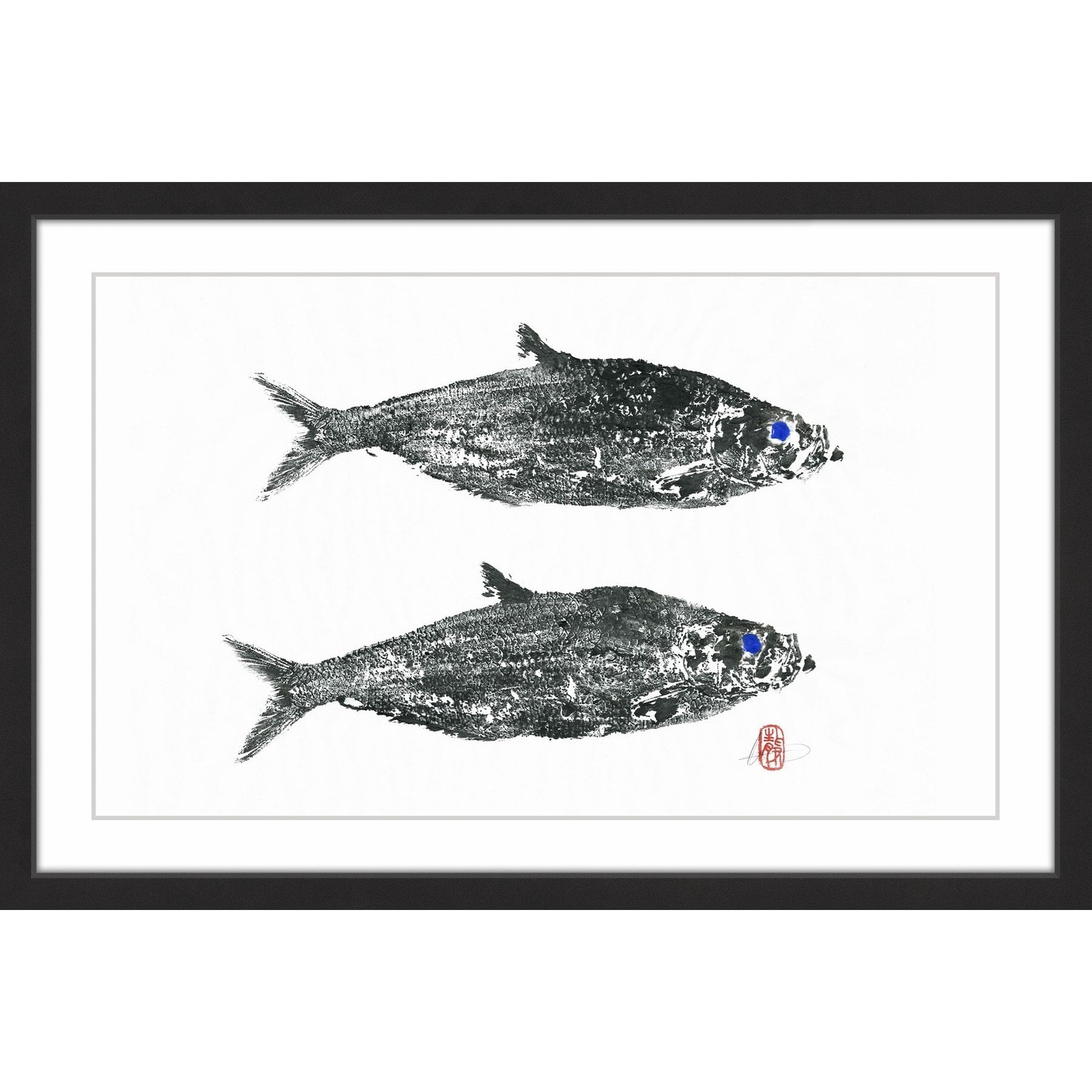 "Herring Twins" Framed Painting Print