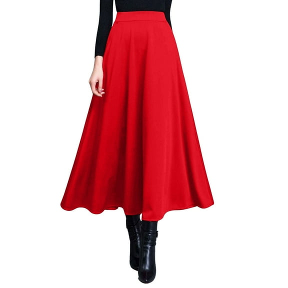 Women's Casual Dress Fashion Swing Skirt High Waist Business A Line Ladies Large Flowy Comfortable Elegant Summer Wear Womens Casual Trendy Midi Dresses