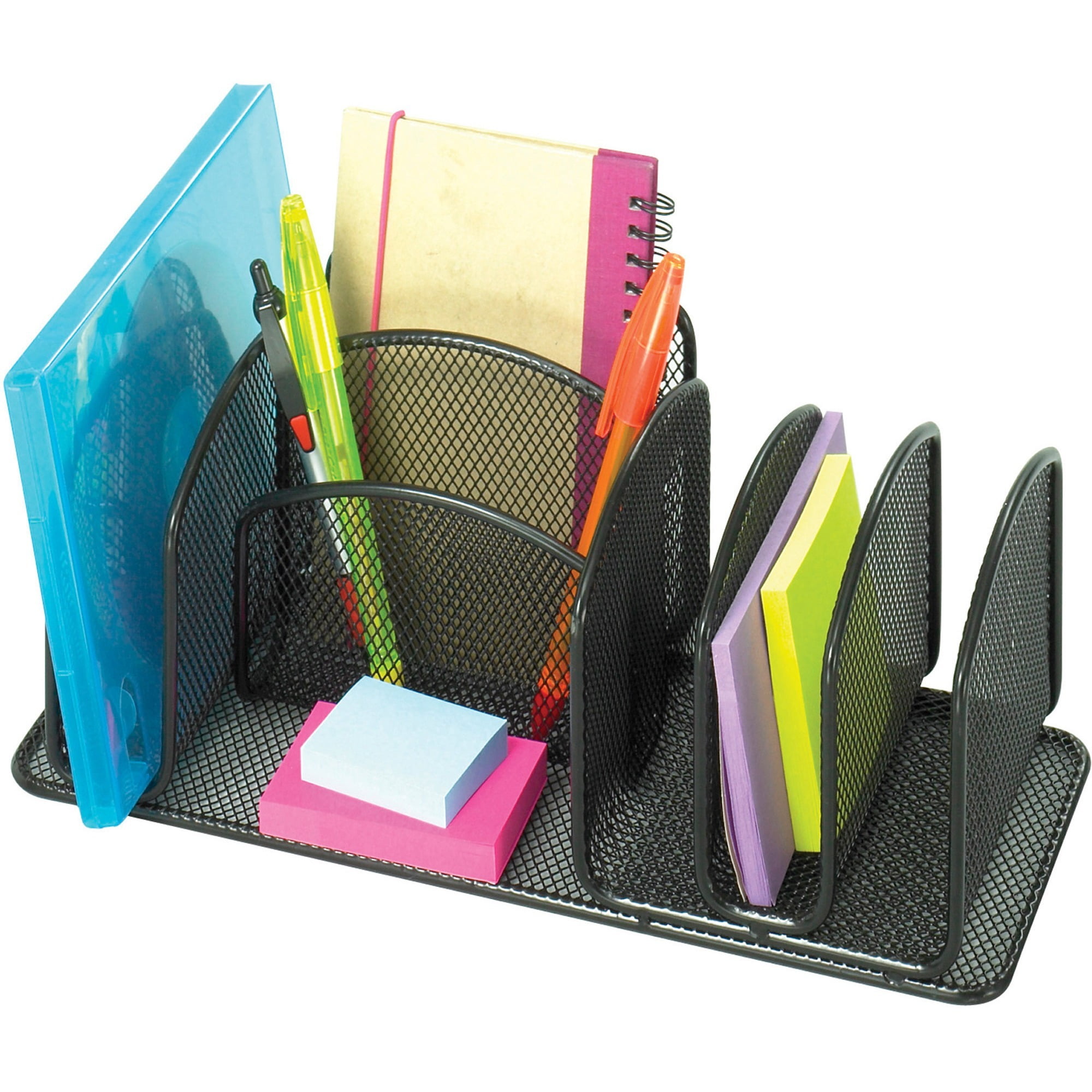 Safco Onyx Deluxe Desktop Organizer 1 Each Black Com Safco Onyx Deluxe Desktop Organizer 1