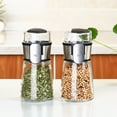 thumbnail image 4 of Press-Type Salt and Pepper Dispenser Quantitative Measuring Glass Bottle, Sealed Kitchen Container Precision Control Salt Pepper Shaker, Glass Spice Dispenser, Quantitative Seasoning Bottle(Black), 4 of 6