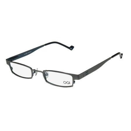 New Ogi 2229 Mens/Womens Designer Full-Rim Gray / Blue Avant-garde Design Must Have Optical Frame Demo Lenses 45-21-140 Flexible Hinges Eyeglasses/Eyewear