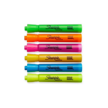 Accent Tank-Style Highlighters, 6 Colored Highlighters (25076), Odorless and non-toxic By