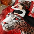 thumbnail image 4 of Castle Fairy Female Men Women Animal Cheetah Twin Bedding Sets 7-Piece,Floral Rose Leopard Bedding Comforter Set Microfiber,Jungle Wildlife Breathable Sheet Sets,Breathable Home Decor,Reversible, 4 of 8