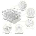 thumbnail image 3 of Fryer Rack, Even Heating Stainless Steel Dehydrator Rack   Tight Mesh Detachable  For Home, 3 of 8
