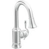 Moen S6208SRS Woodmere High-Arc Bar Faucet with Pullout Spray, Available in Various Colors