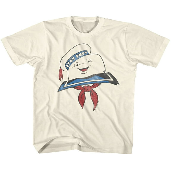 Real Ghostbusters Stay Puft Head Natural Youth T-Shirt