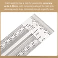 thumbnail image 2 of High-Precision Scale Ruler Marking Ruler T-Type Hole Ruler Right Angle Ruler Multifunctional Stainless Woodworking Scribing Mark Line Gauge Carpenter Measuring Tool, 2 of 8