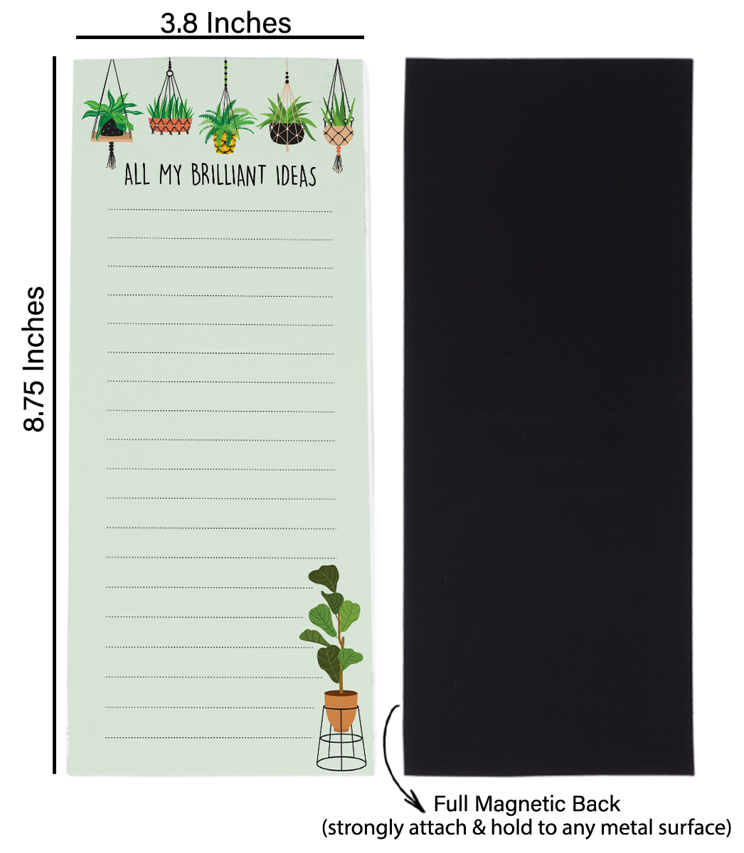 Inkdotpot Pack of 3 Magnetic Fridge To-Do List Notepads- Magnetic Memo Pads For Refrigerator-(50 Sheets Each)-KP