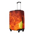 thumbnail image 2 of Daiia Tennis Ball In Fire Luggage Cover, Thickened Washable Travel Luggage Covers, Elastic Unique Baggage Covers for 18-20 inch Luggage-Medium, 2 of 9