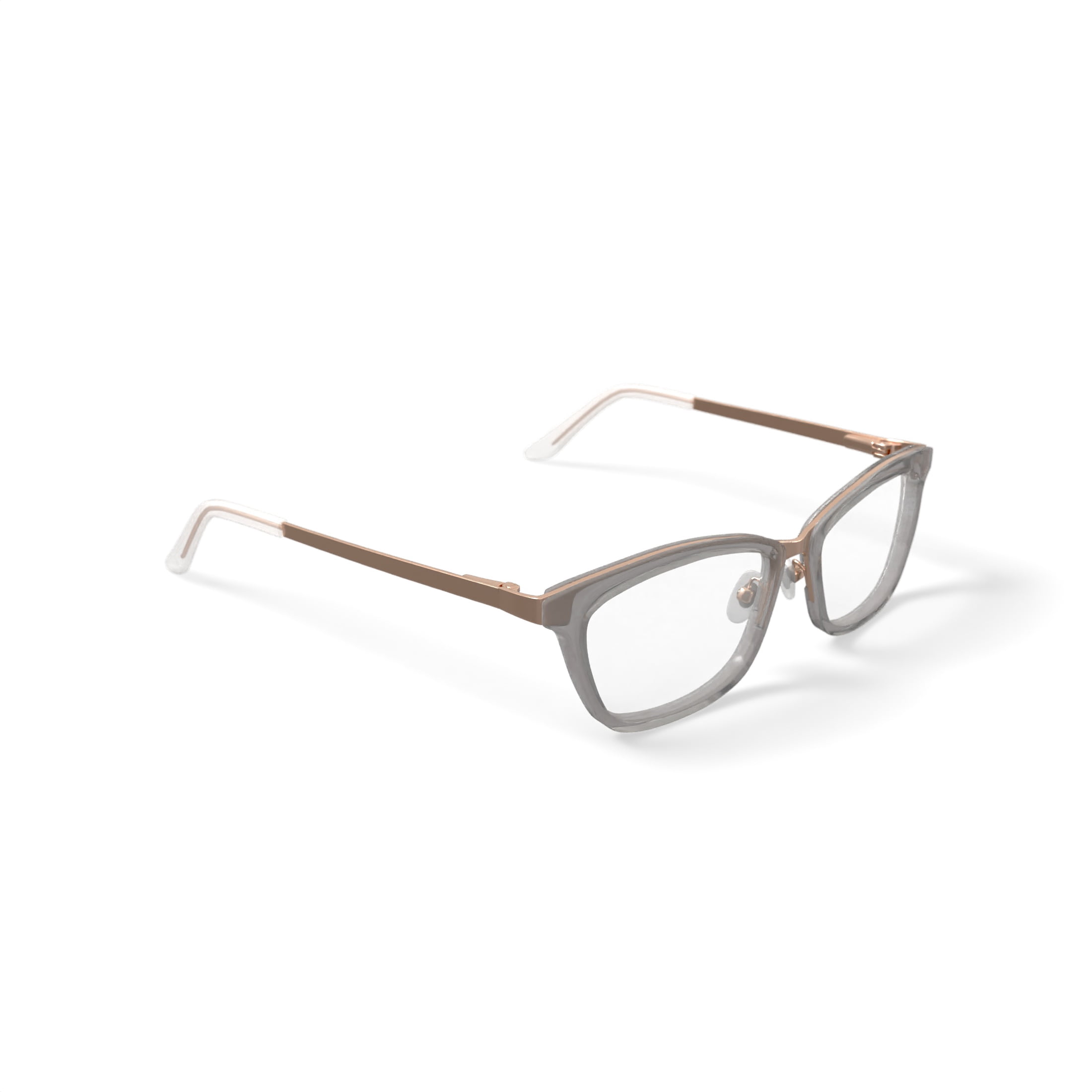 Hard Candy Women's HC49 Cat Eye Prescription Eyeglasses with Case, Crystal Gradient Gold
