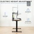 thumbnail image 3 of VIVO Black and Rustic Vintage Brown Wood Electric 47" x 24" Sit Stand Desk, 3 of 8