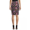 thumbnail image 2 of Nicole Miller Artelier BLACK/MULTI Ruched Jacquard Skirt, US 4, 2 of 2