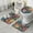 Pioneer Flower Floral-2, variant on Pioneer Flower Floral Print Pattern Bathroom Rugs Sets 3 Piece,Toilet Cover Set,Absorbent Non Slip Bathroom Mats Sets with U-Shaped Contour Rug Toilet Rug Set