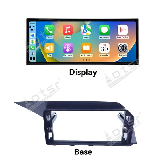 Aotsr Qualcomm 15.8 inch Car Radio Android 14 For Mercedes Benz GLK X204 2009-2012 Car Carplay Auto Stereo GPS Navigation IPS Screen BT(NTG4.0)