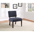 thumbnail image 2 of Jasmine Accent Chair in Navy Fabric with solid wood legs, 2 of 7