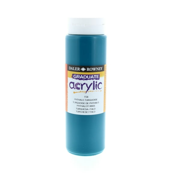 Daler-Rowney Graduate Acrylic, 500ml Bottle, Pthalo Turquoise