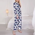 thumbnail image 3 of Picia Boho elephant Pattern Women’s Long-Sleeve Sleepwear Set - Soft 2-Piece Loungewear with Pockets, Comfy PJs for Relaxing Nights-XX-Large, 3 of 7