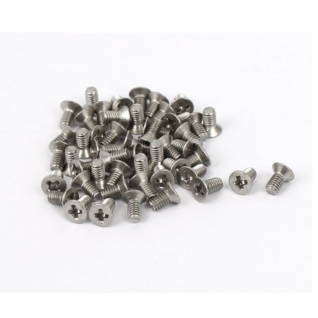 

M2.5x5mm 304 Stainless Steel Flat Countersunk Head Machine Screws 50pcs