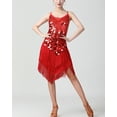 thumbnail image 5 of Whitewed Backless Fringed Sequin Latin Salsa Ballroom Competition Dresses, 5 of 6