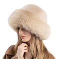 thumbnail image 1 of Chapeau Seau Chaud d'Hiver pour Femmes Style Pêcheur Doux Mignon pour Temps Froid en Extérieur, 1 of 6