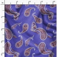 thumbnail image 2 of Soimoi Polyester Fleece Purple Fabric By the Yard - 56 Inch Wide - Paisley Pattern Fabric - Botanical and Elegant Designs for Various Uses Printed Fabric, 2 of 6
