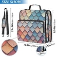 thumbnail image 2 of FORMRS Zipper Binder with Shoulder Strap 2-inch Ring 500 Sheet Capacity File Bag, Blue Art Pattern, 2 of 5