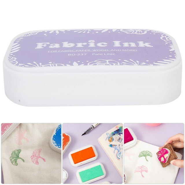 Bright Color DIY Ink Pad with Refillable Sponge for Paper Cloth Wood, Washable, , Easy to Use, 10 Colors Optional