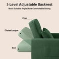 thumbnail image 4 of 3-in-1 Convertible Sleeper Chair, Lightweight Foldable Sofa Bed for Small Spaces, Linen Upholstery, Green, 4 of 8
