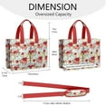 thumbnail image 3 of Floral Canvas Tote Bag for Women with Compartments, Large Cute Flower Teacher Student Shoulder Bag Nurse Purses Crossbody Bags Work Laptop Book Bag Satchels Handbags, 3 of 6