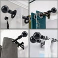 thumbnail image 7 of 2PCS Round Curtain Rod Finials Drapery Pole Ball End Black Replacement Decorative End Head Caps for 1”Home Office Curatins Rod Decor Supports(3.5x2.6inch) DIYDIY, 7 of 7