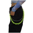 thumbnail image 2 of Only Moment Green Decorative Chain Belt Womens Belts for Dress Metal Elastic Web Strap Belt with Flat Buckle for Jeans Pants Dresses One Size, 2 of 5